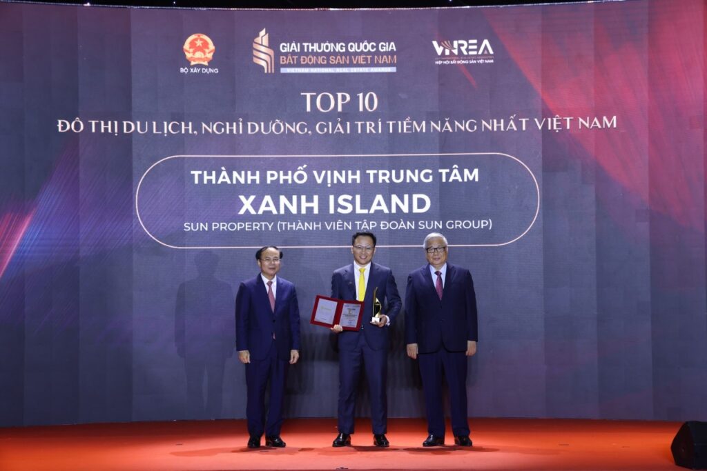 Du an Xanh Island Cat Ba nhan giai thuong Top 10 do thi du lich nghi duong giai tri tiem nang nhat Viet Nam