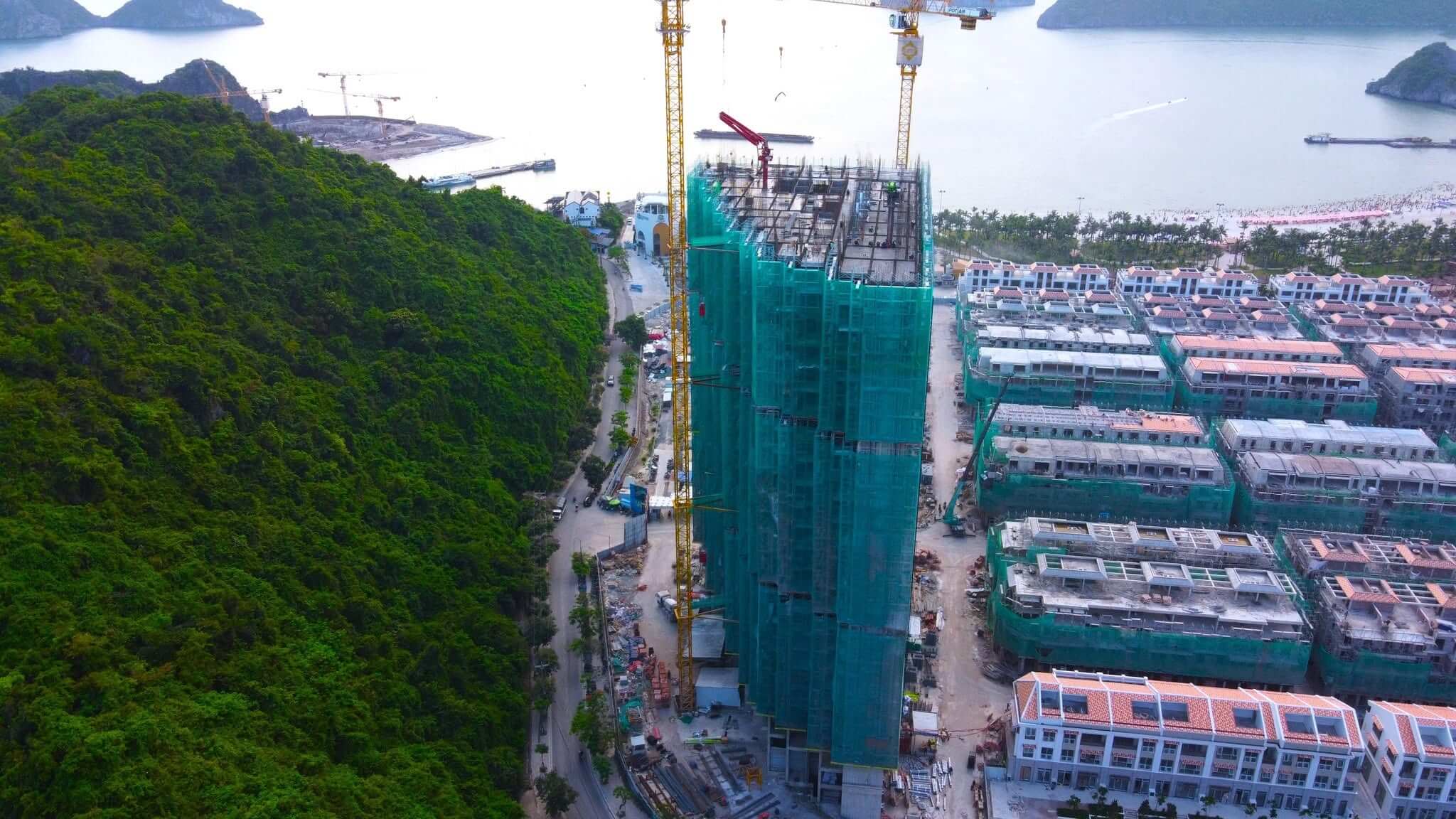 Cập nhật tiến độ xây dựng tháng 6.2026 2 tiến độ xây dựng xanh island cát bà tháng 6.2026