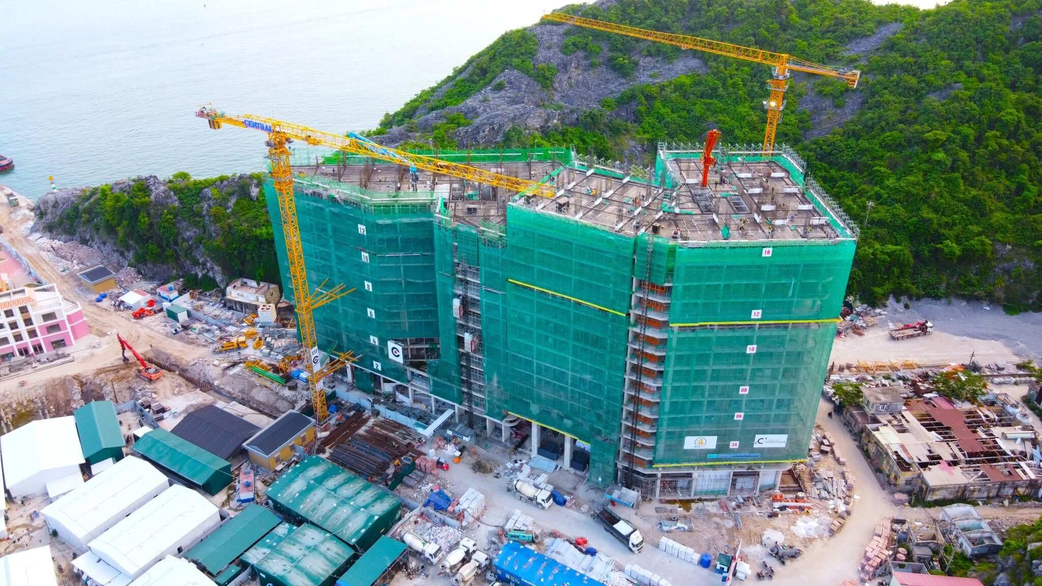 Cập nhật tiến độ xây dựng tháng 6.2026 4 tiến độ xây dựng xanh island cát bà tháng 6.2026
